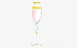 香槟免扣图手绘酒杯矢量图高清图片