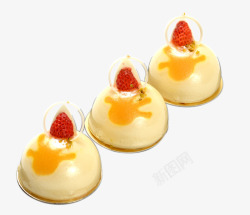 草莓慕斯芒果布丁蛋糕高清图片