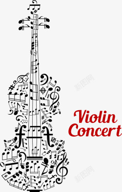 小提琴素材音乐装饰矢量图高清图片