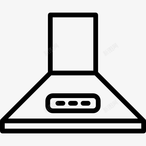 提取图标png_新图网 https://ixintu.com 做饭 厨房 工具和器具 机 油烟机 油烟机卡通