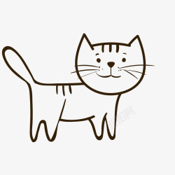 猫咪图标卡通创意手绘猫咪矢量图图标高清图片