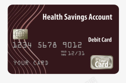 储蓄账户咖啡色用的HSA医疗储蓄账户借高清图片