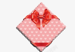 粉色盒装爱心格子礼盒高清图片