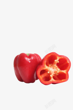 切开的红辣椒红色红辣椒蔬菜切开的辣椒高清图片