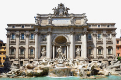 罗马许愿池特莱维喷泉素材