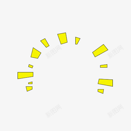 黄色的放射图标png_新图网 https://ixintu.com 图标 手绘 放射 装饰 黄色