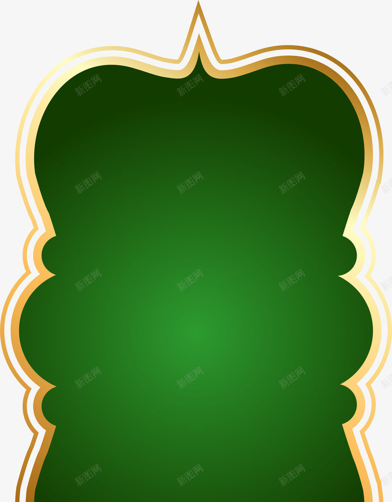 绿色金边标签png免抠素材_新图网 https://ixintu.com 徽章标志 欧式标志 绿色标签 装饰图案 金边标志 闪耀标志