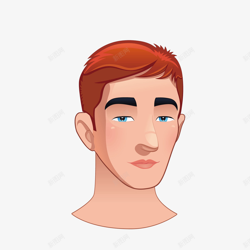 男士发型小眼睛头型png免抠素材_新图网 https://ixintu.com 发型 头型 小眼睛 男士 男士发型