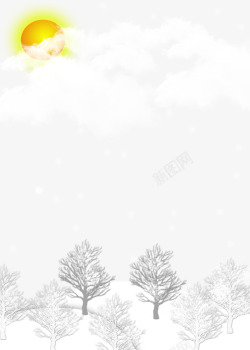 下雪天冬天下雪背景高清图片