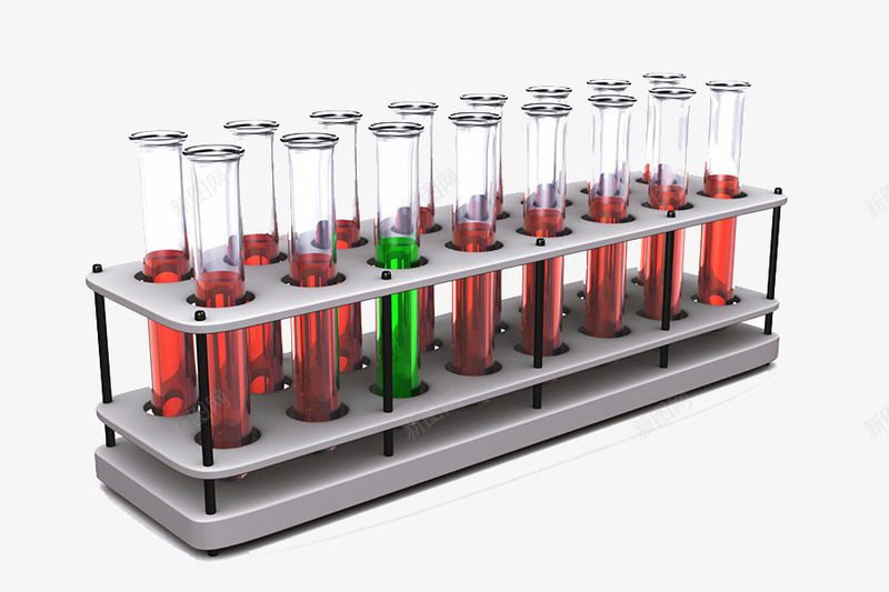 试管溶液psd免抠素材_新图网 https://ixintu.com 拍摄 生物技术 科学实验 试管架 试管模型