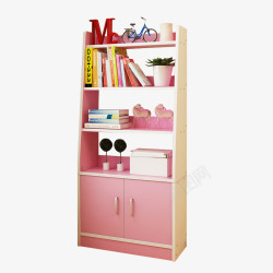 彩色书柜彩色带门锁展示柜子高清图片