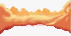 橙色祥云中国风装饰祥云漂浮高清图片