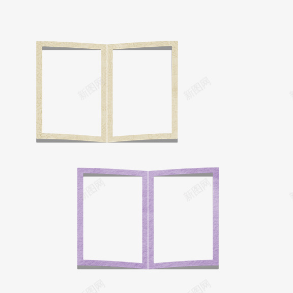 窗户型边框png免抠素材_新图网 https://ixintu.com 婚庆 白色 紫色 边框
