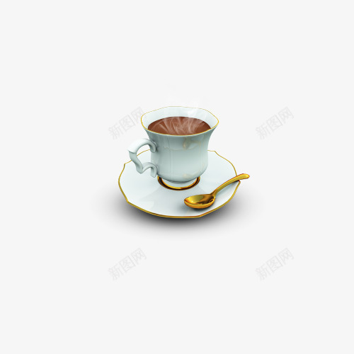 咖啡杯子片png免抠素材_新图网 https://ixintu.com 咖啡 咖啡杯 白色陶瓷杯 香气