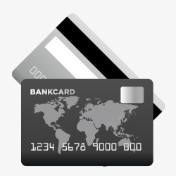黑色银行卡黑色质感银行卡信用卡矢量图高清图片