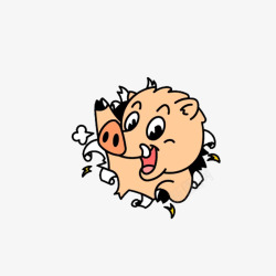 喷气的小猪开心的小猪高清图片
