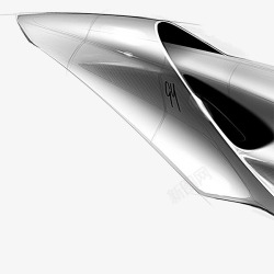 max模型银白飞行器高清图片