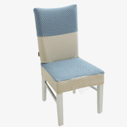 简约餐椅蓝白弹力椅套摄影高清图片