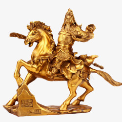 骑马铜像武财神关公骑马铜像高清图片
