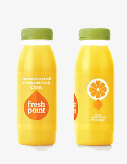 果汁瓶装罐装橙汁高清图片