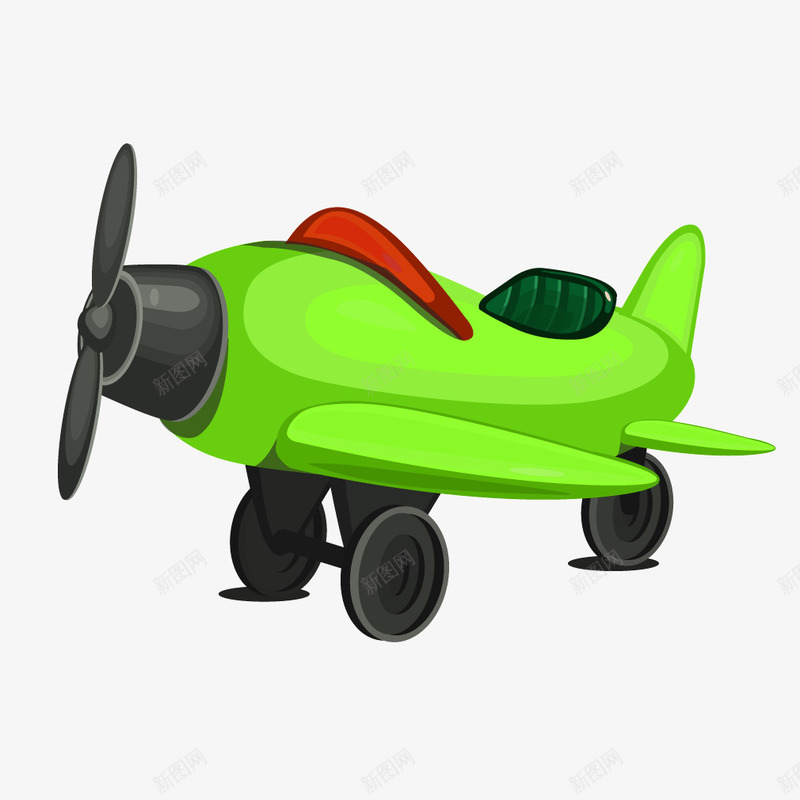 绿色质感玩具飞行器png免抠素材_新图网 https://ixintu.com 玩具 绿色 质感 飞行器