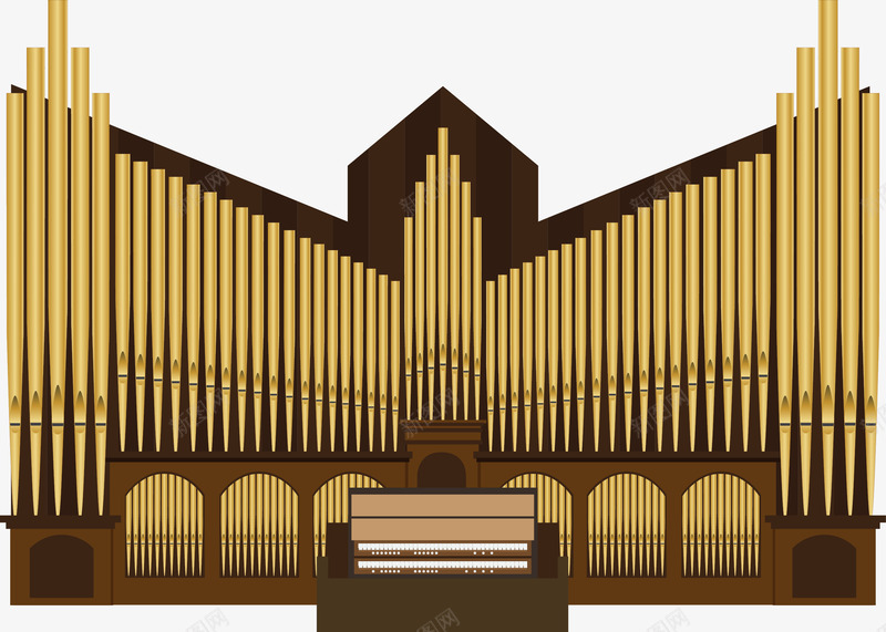管风琴插图矢量图ai免抠素材_新图网 https://ixintu.com 乐器 手绘管风琴 矢量图 管风琴