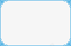 中国结相框蓝色条纹相框高清图片