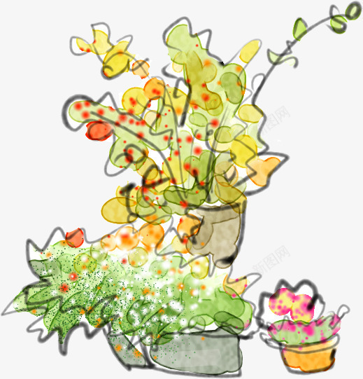 春季唯美摆件植物png免抠素材_新图网 https://ixintu.com 摆件 春季 植物