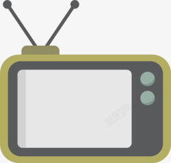关电视老式天线电视机矢量图高清图片