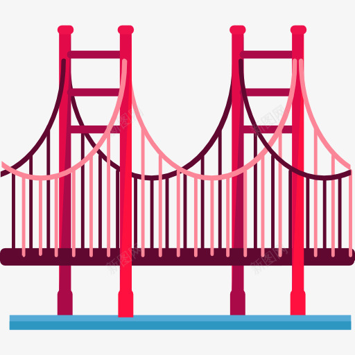 金门大桥图标png_新图网 https://ixintu.com 地标 纪念碑 美国 美国工程 金门大桥