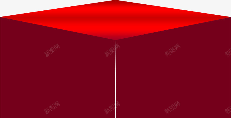 红色台子psd免抠素材_新图网 https://ixintu.com 几何 台子 立体 红色 红色台子