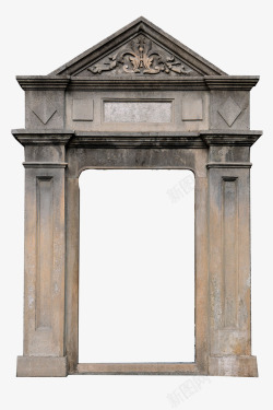 古典石门PNG石材门框高清图片