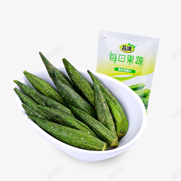 秋葵脆片png免抠素材_新图网 https://ixintu.com 小吃 干货 年货 红色 绿色 美味 蔬菜 零食