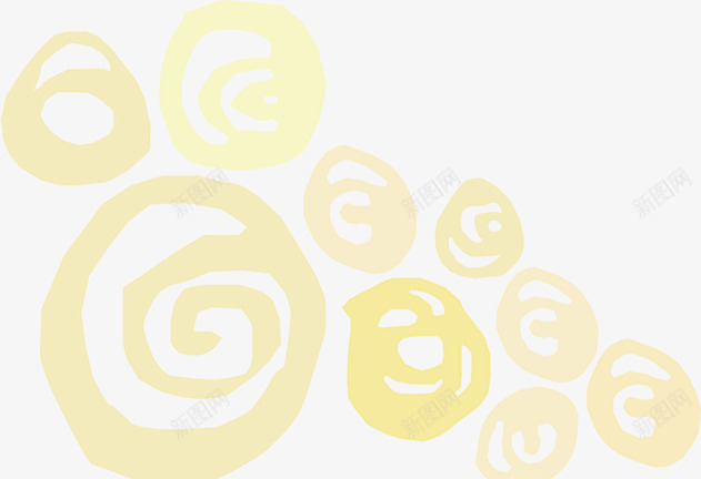 手绘黄色涂鸦圈圈纹理png免抠素材_新图网 https://ixintu.com 圈圈 涂鸦 纹理 黄色