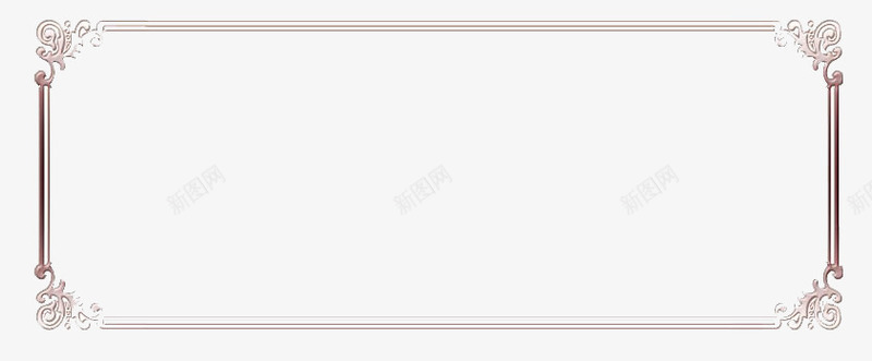 浅色花纹边框png免抠素材_新图网 https://ixintu.com 花纹 边框 边框素材 长方形