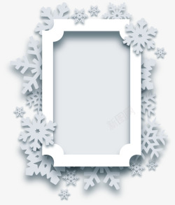 雪花矢量素材图片灰色雪花框架高清图片