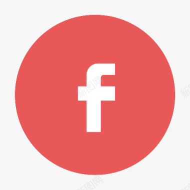 循环脸谱网FB现代红红色网站美图标图标