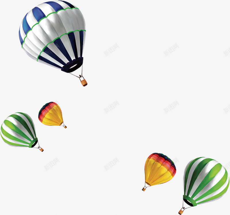 多个彩色热气球飞行图案png免抠素材_新图网 https://ixintu.com 卡通 彩色 手绘 热气球 童趣
