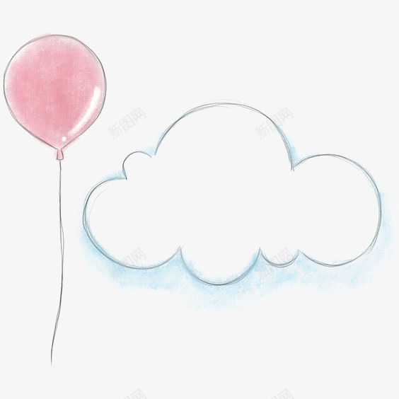 卡通云朵png免抠素材_新图网 https://ixintu.com 云朵便签 云朵插画 儿童插画 小清新 手绘云朵 白色云朵 粉色气球