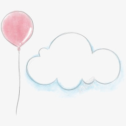 小清新气球卡通云朵高清图片