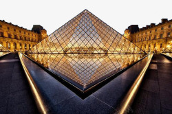 矢量欧洲旅游城市印象卢浮宫高清图片