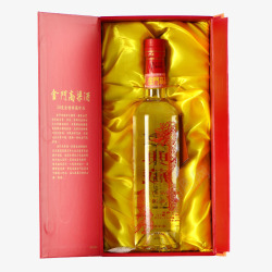 矢量高粱台湾特级金门高粱酒红金龙礼盒高清图片