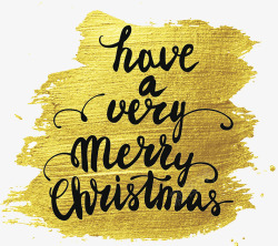 金色字体素材圣诞节快乐高清图片