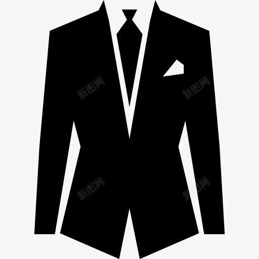 西服和领带装图标png_新图网 https://ixintu.com 外套 服装 西服 西服和领带 西装的剪影 领带