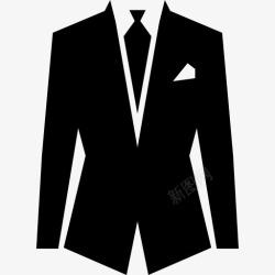灰色西装外套西服和领带装图标高清图片