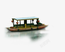 古代船中国风江南游船素材