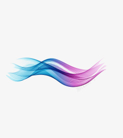 炫彩曲线漂浮的蓝紫色线条高清图片