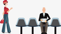 矢量商务男士坐在椅子上的商务男士矢量图高清图片