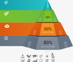 矢量制作图表金字塔锥形图表高清图片