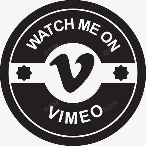看我的吧图标png_新图网 https://ixintu.com Vimeo 复古的徽章 徽章 看着我 看视频 社会 网站